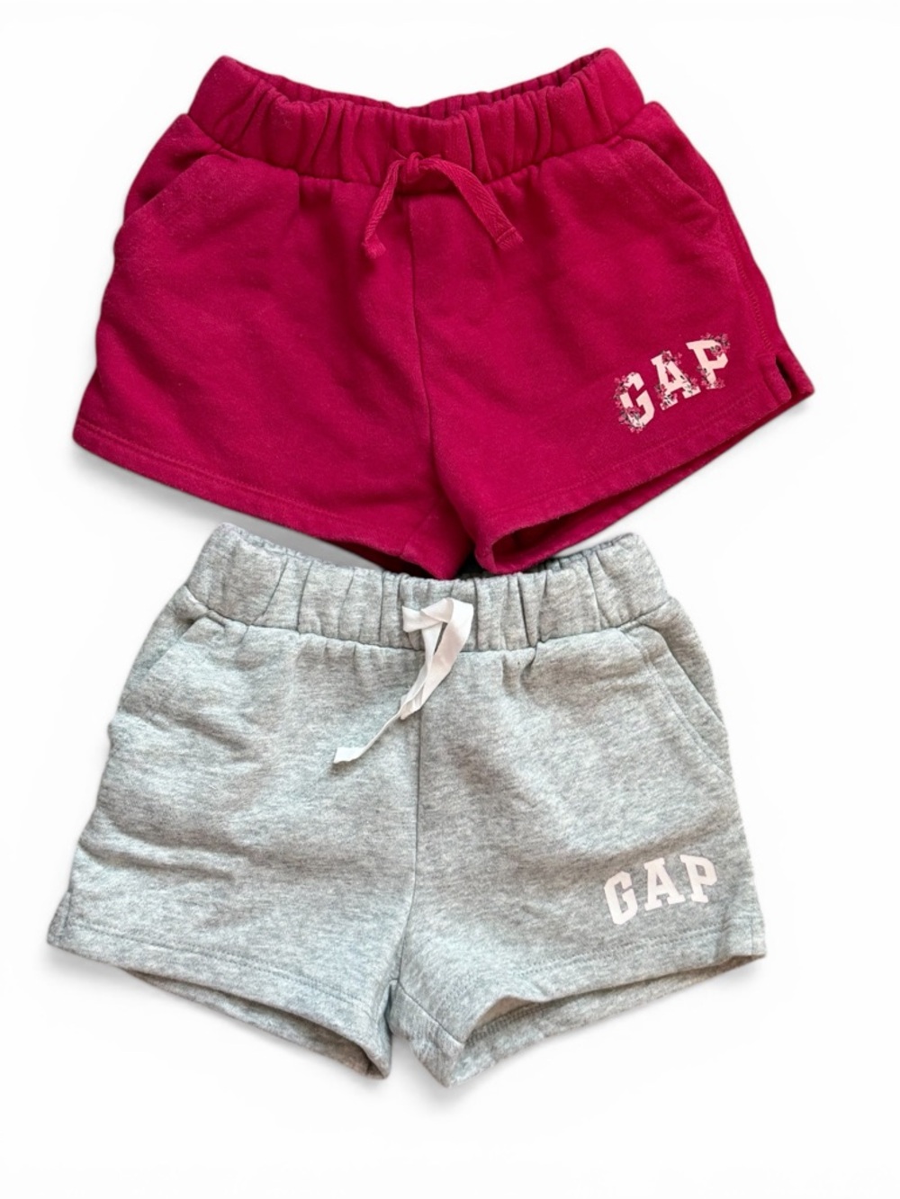GAP Girls' Fuchsia & Light Gray Cotton Jersey Shorts - 2-Pack